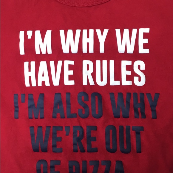 THE CHILDRENS PLACE Boys size 14 RULES PIZZA T SHIRT - Picture 2 of 3
